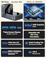 GMKtec Mini Desktop Computer M3, Intel Core i5-12450H, 16GB RAM, 512GB SSD — image 2