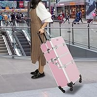 Mefeir 2 in 1 Rolling Makeup Train Case (Pink) — image 3