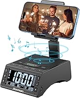 JTEMAN Bluetooth Speaker Stand with Alarm Clock — image 1
