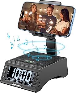 JTEMAN Bluetooth Speaker Stand with Alarm Clock Review