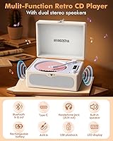MANGOSTAN CD-003CT Vintage Suitcase Portable CD Player — image 2
