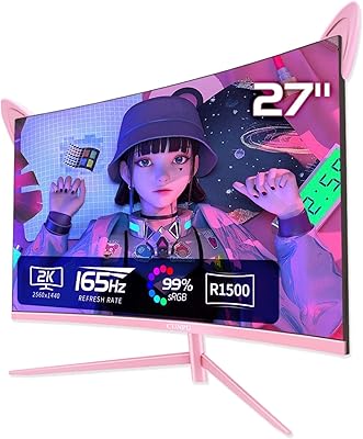 CUNPU 27-inch 1440p 165Hz Curved Gaming Monitor