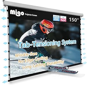 MIGO 150-Inch Pull Down Electric Projector Screen Review