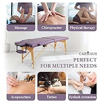CAPHAUS 84 Inch Memory Foam Massage Table, Purple — image 7