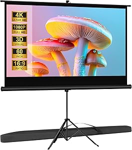 SCREENMAX 60-inch Outdoor Projector Screen with Tripod Stand Review