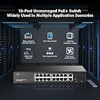 YuLinca F1602GP 16-Port PoE Switch with 2 Gigabit Uplink — image 2