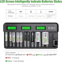 EBL 12+2 Bay LCD Rechargeable Battery Charger — image 4