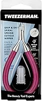 Tweezerman Grip & Snip Spiral Spring Cuticle Nipper (Blue/Pink) — image 6