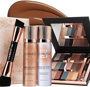 LUMINESS Airbrush Flawless 4-PC Makeup Kit - Shade 13 Deep Review