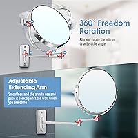 HOMEMIRO 9-Inch Wall Mounted Magnifying Makeup Mirror 1X/10X Magnification — image 4