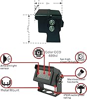 ATPTK 7″ 1080P AHD Wired Reverse Backup Camera System — image 4