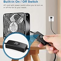 GDSTIME AXIAL Fan 20060, 200mm x 200mm x 60mm, 120V AC — image 5