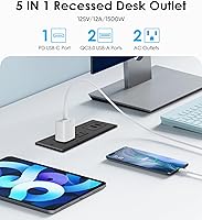 VILONG Recessed Power Strip with PD 20W USB-C Fast Charging — image 2