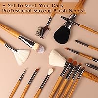 Vidany 15pcs Walnut Wooden Makeup Brush Set — image 8
