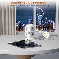 TESSAN JW401 Tower Surge Protector Power Strip 15 ft — image 6