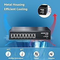 AUMOX PRO SG308P 8-Port PoE Gigabit Switch 120W — image 5