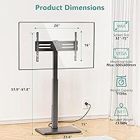 WALI TV Stand Mount with Power Outlet, Swivel, Height Adjustable for 32-75 inch TVs — image 7