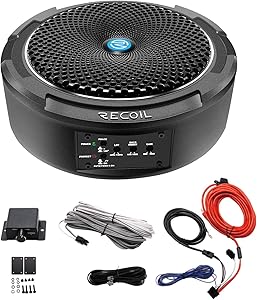 Recoil SL1708 8″ Under Seat Slim Amplified Car Subwoofer Review