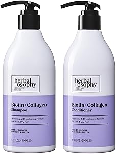 Herbalosophy Biotin & Collagen Shampoo & Conditioner Set, 2 x 16.9 Fl Oz Review