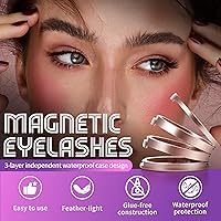 PALIMAINY Magnetic Eyelashes with Applicator, 3 Pairs - Natural, Wispy, Fluffy Styles — image 3