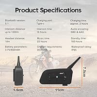 EJEAS V7 Motorcycle Helmet Bluetooth Intercom — image 7