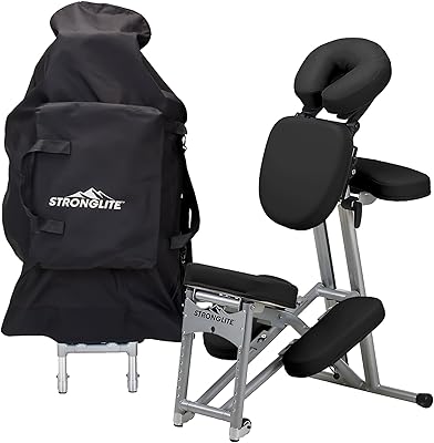 StrongLite Ergo Pro II Portable Massage Chair, Black