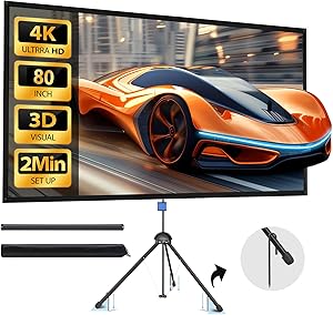 HYZ 80-inch Projector Screen with Stand Review
