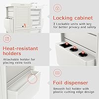 TASALON Salon Trolley Cart with Lock, 6 Lockable Trays, White — image 4