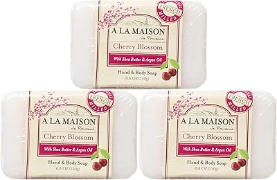 A LA MAISON Cherry Blossom Bar Soap - 3 Bars, 8.8oz