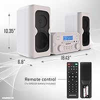 Magnavox MM435M-WH 3-Piece Compact CD Shelf System — image 4