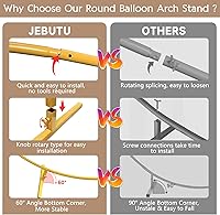 JEBUTU 6.5FT Gold Balloon Arch Stand — image 7