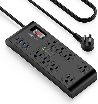 BESTEK 4000 Joules Surge Protector with USB and 8 Outlets