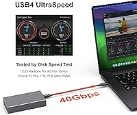 Qwiizlab ES40UR Fanless 40Gbps USB4 Thunderbolt SSD Enclosure 8TB — image 5