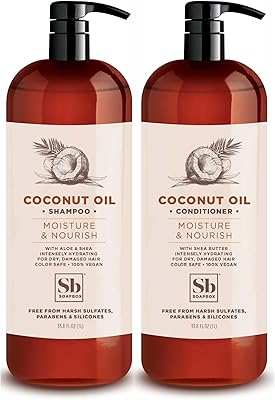 Soapbox Coconut Oil Shampoo and Conditioner Set, 1L Each