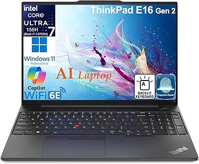 Lenovo ThinkPad E16 Gen 3 Business Laptop, Intel Core Ultra 7, 32GB RAM, 2TB SSD