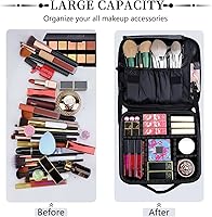 Oewoer Travel Makeup Bag 3 Layers Marble Pattern — image 3