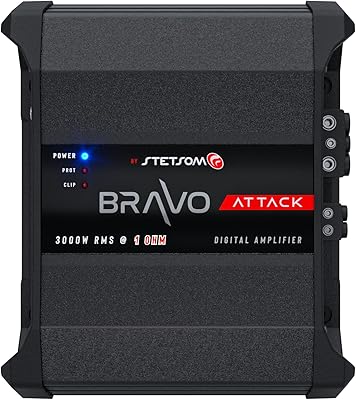 Stetsom Bravo Attack 3000.1 Mono Car Amplifier