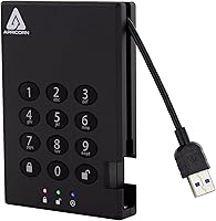 Apricorn Aegis Padlock 500GB USB 3.0 Encrypted Portable Hard Drive — image 1