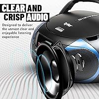 Tyler TAU101-BL Portable Boombox CD Player AM/FM Radio — image 4