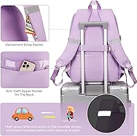 Student Backpack for Girls, Women – Purple, Waterproof Laptop Bag, 16-inch Capacity — image 6
