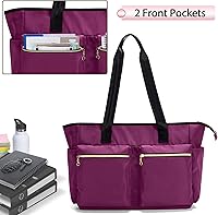 Damero Teacher Tote Bag with Padded Laptop Sleeve — image 3