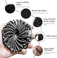QiaKeoo Silicone Bath Brush Set (Black, 3 Pcs) — image 8