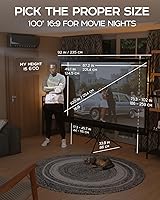 PropVue 100 Inch 16:9 HD Projector Screen with Stand — image 3