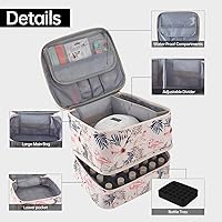 Buruis Double-Layer Nail Polish Organizer Bag, Flamingo — image 2