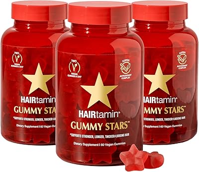 HAIRtamin Vegan Gummy Stars Hair Vitamins 3-Pack