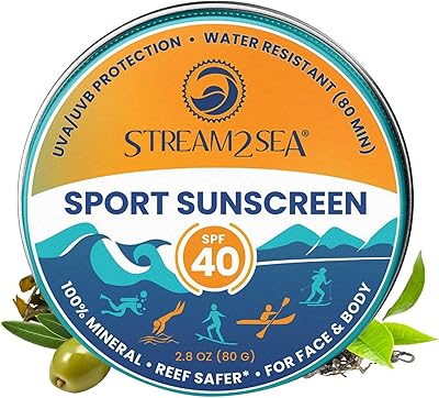 STREAM2SEA SPF40 Unscented Reef Safe Mineral Sunscreen Tin - 2.8oz