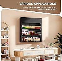 OmySalon 32-Inch 3-Tier LED Nail Polish Organizer Shelf — image 5