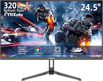 FYHXele 24-inch Gaming Monitor FHD 1080p 180Hz