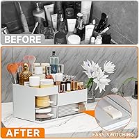 Cq Acrylic White Makeup Organizer with Drawers — image 5