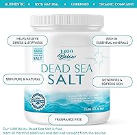 LA SALT CO 1400 Below Dead Sea Salt 5 Lbs Jar — image 2